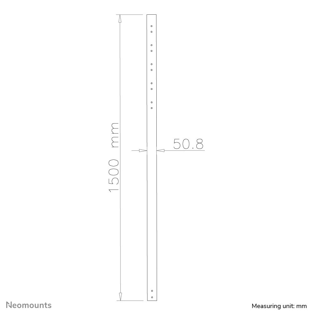 Neomounts FPMA-CP150BLACK Verlängerungsrohr für TV-Deckenhalterung - H 150 cm